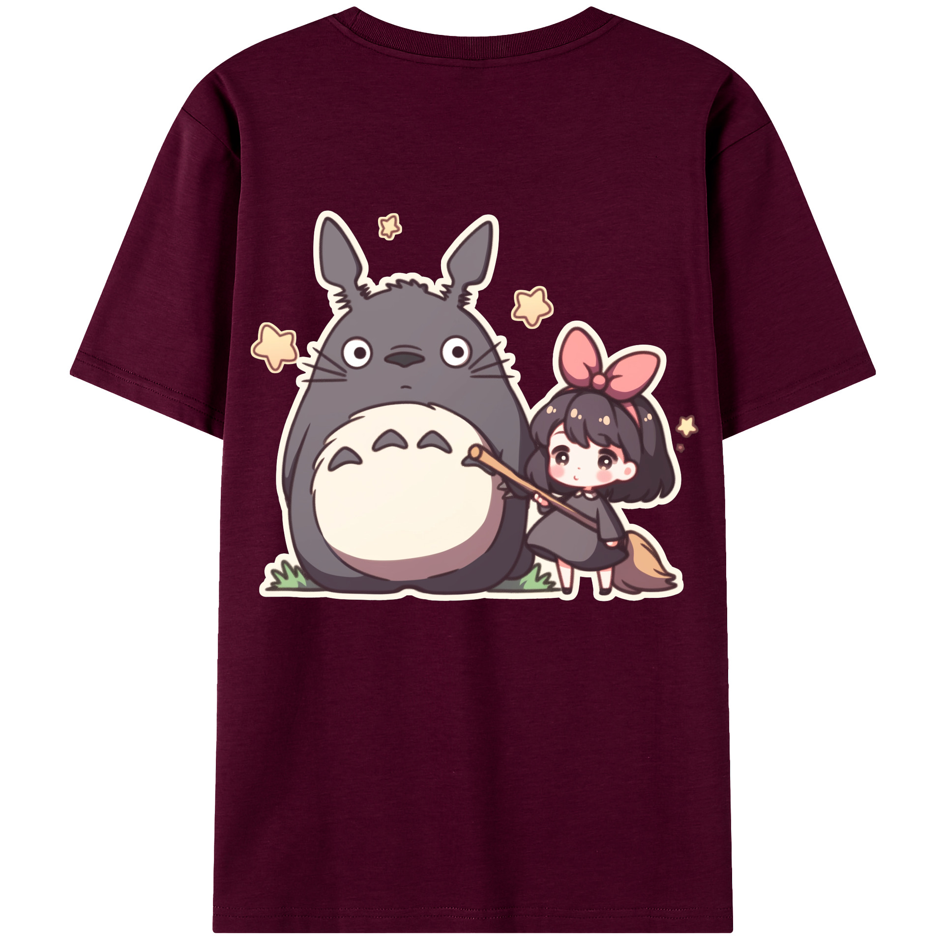 （画像用） となりのトトロ 草壁メイ 草壁サツキ My Neighbor Totoro Satsuki Kusakabe Mei Kusakabe レディース半袖Tシャツ(バックプリント)